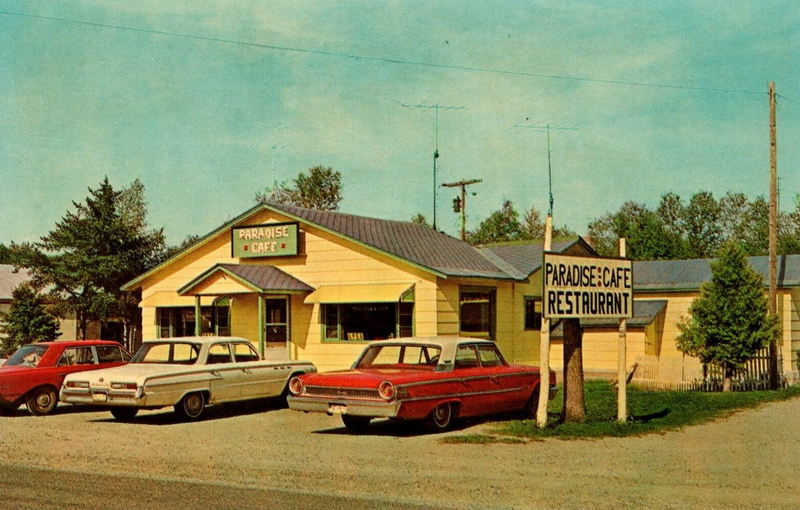 Paradise Cafe - Vintage Postcard (newer photo)